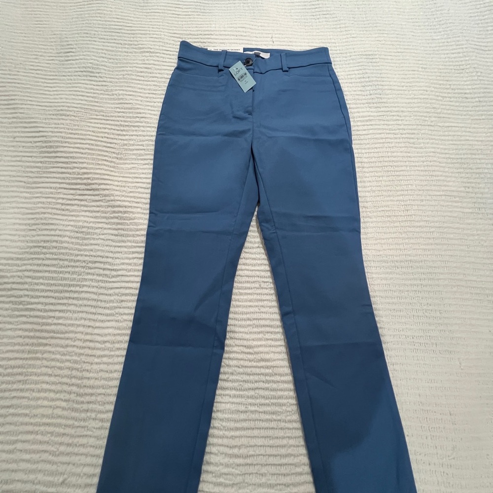 New Loft Sutton Skinny Curvy Blue Pants - size 0P